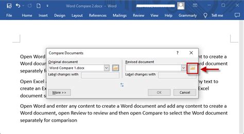 how to compare two word documents and highlight differences online