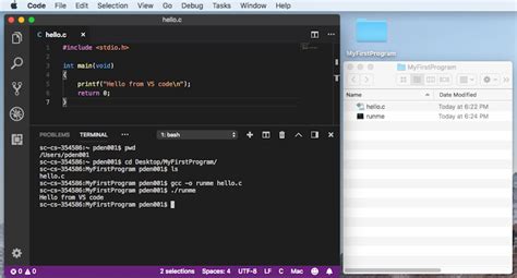 how to compile c code in mac