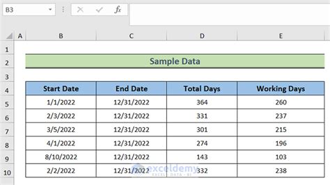 how to compute workdays in excel