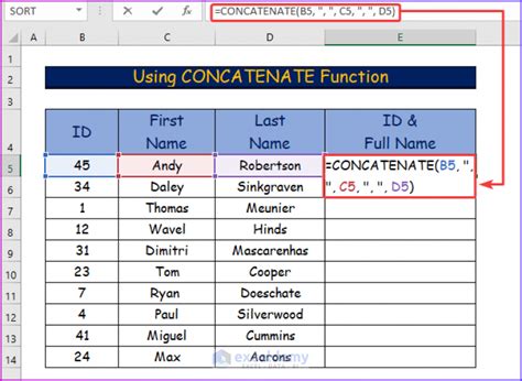 how to concatenate multiple columns in excel with space