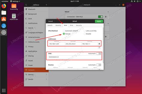 how to configure ip address in linux mint