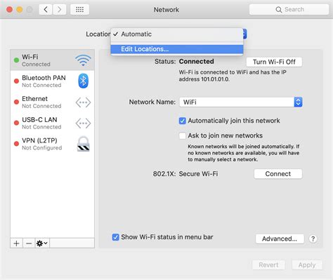 how to configure network settings on mac