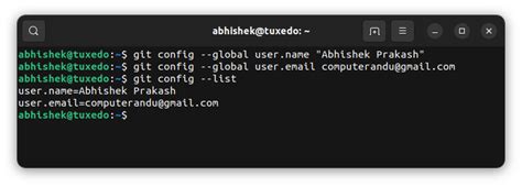 how to configure your user name and user email in git vscode