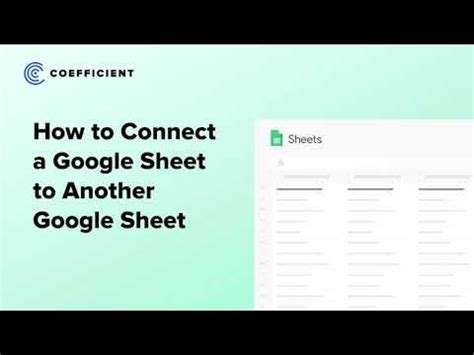 how to connect 2 google sheets