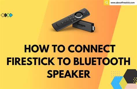 how to connect a bluetooth speaker to firestick