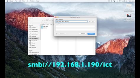 how to connect a shared folder in mac