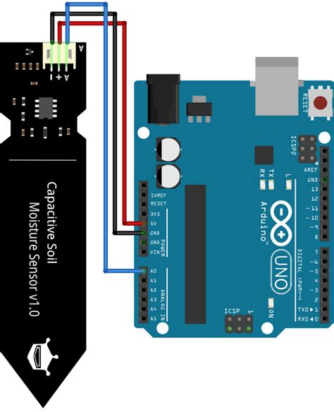 how to connect capacitive soil moisture sensor to arduino