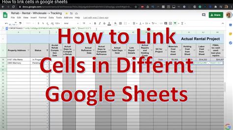 how to connect cells in google sheets