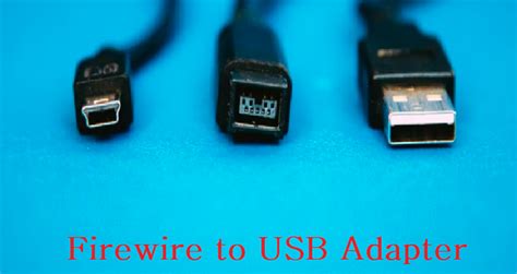 How To Connect Firewire To Usb