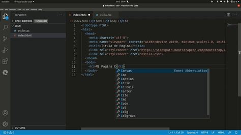 how to connect html and css in visual studio code