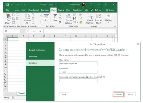 how to connect in excel