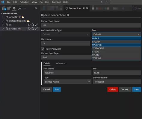 how to connect oracle sql developer to visual studio