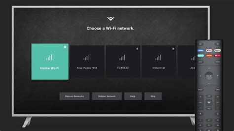 how to connect vizio tv to network
