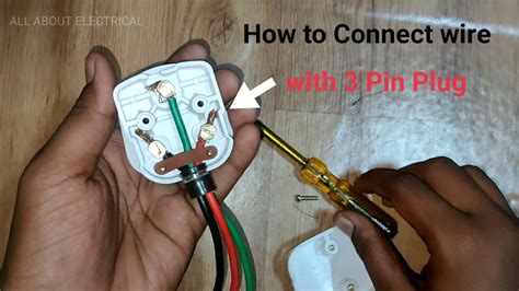 how to connect wire in 3 pin socket