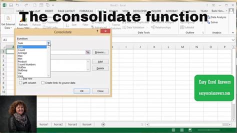 how to consolidate words in excel