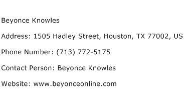 how to contact beyonce