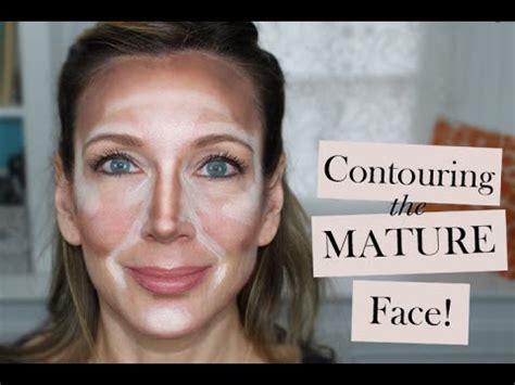 how to contour your face older woman