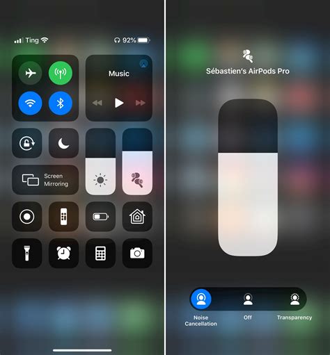 how to control noise cancellation on airpods pro on android