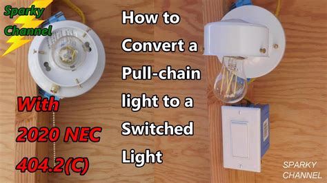 how to convert a light to a pull chain