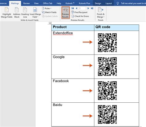 how to convert a link to qr code in word