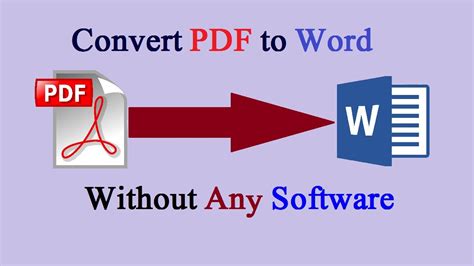 how to convert a pdf file to word document for editing for free