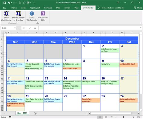 how to convert calendar in excel