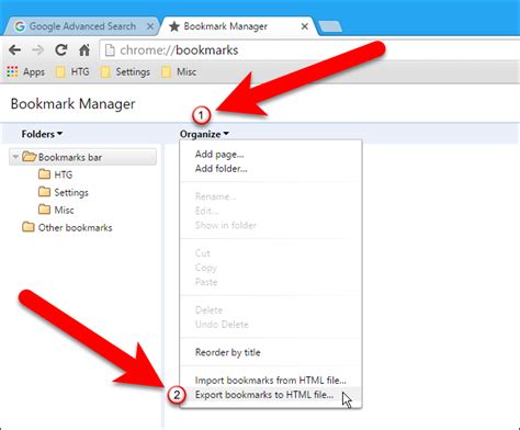 how to convert chrome bookmarks file to html