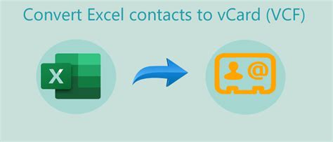 how to convert excel contacts to vcf file