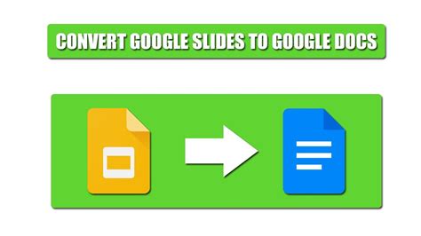 How To Convert Google Slides Into Google Docs