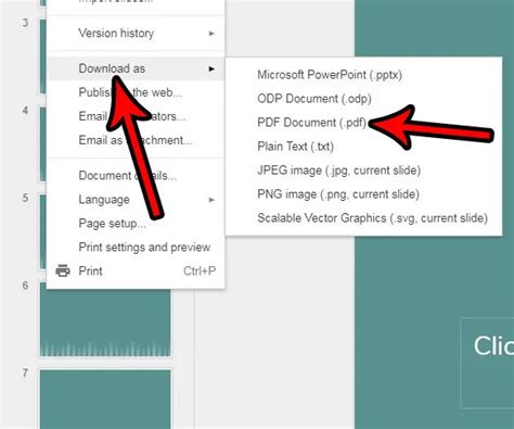how to convert google slides to pdf