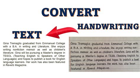 how to convert handwriting to text in google docs