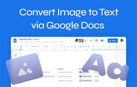 how to convert image to text in google docs