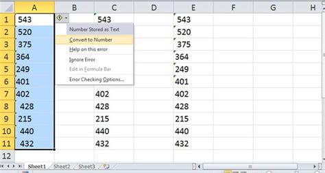 how to convert number stored as text in excel to number