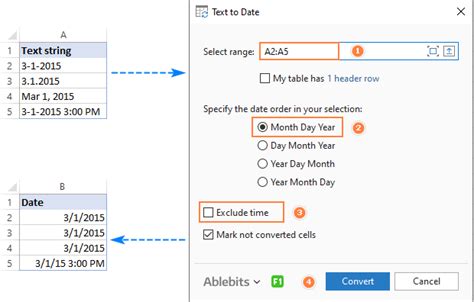 how to convert numeric date to text in excel