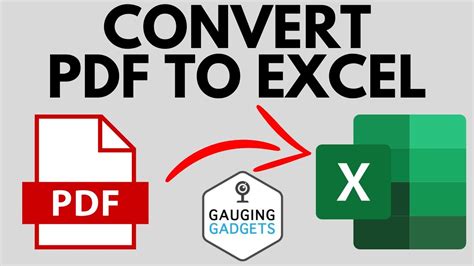 Convert PDF to Excel