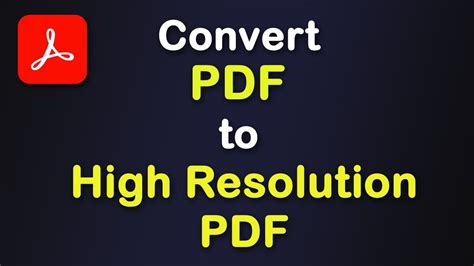 how to convert pdf to high resolution image