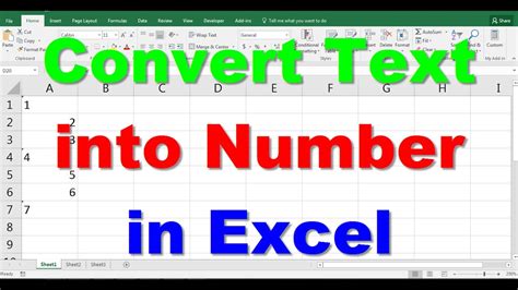 how to convert text file into number in excel