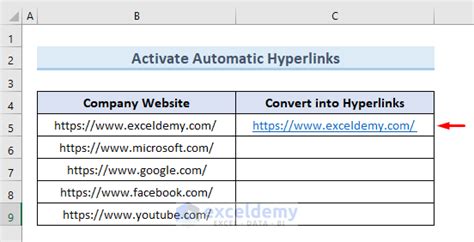 how to convert text into hyperlinks in excel app