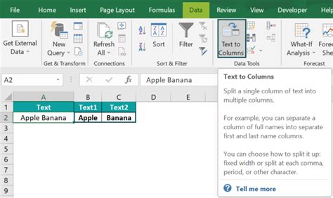 how to convert text to columns in excel shortcut