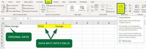 how to convert text to columns in excel using formula