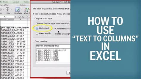 how to convert text to excel columns