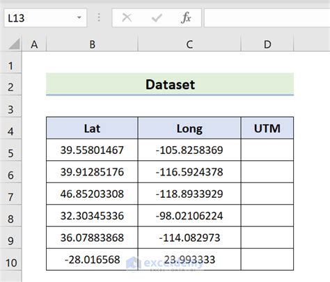 how to convert utm to lat long in excel