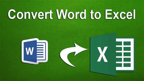 how to convert word file in excel sheet