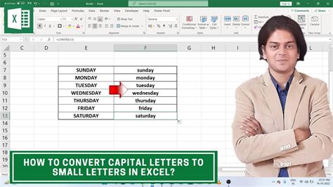 how to convert word to capital letters in excel
