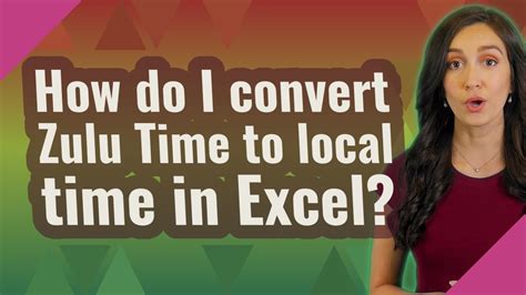 how to convert zulu time in excel