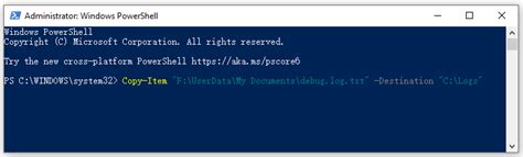 how to copy a directory in windows powershell