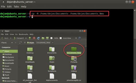 how to copy a file in linux terminal to another directory