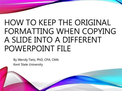 how to copy a slide and keep the formatting powerpoint