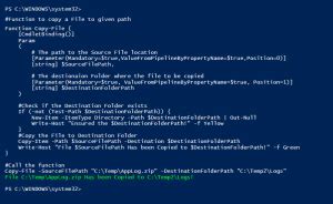 how to copy all files in a folder powershell