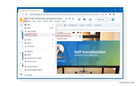 how to copy an entire slide on google slides